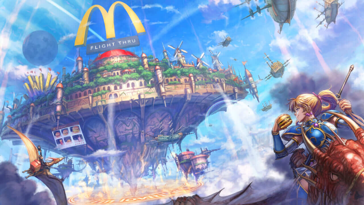 マクドナルド<br>マクドナルド天界店イラスト