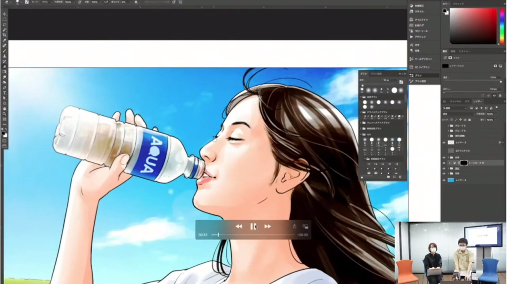 社内サンプルイラストを使用した最終調整の実践動画（絵コンテ編）①